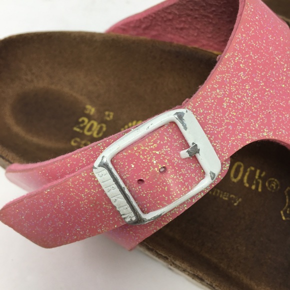 Birkenstock Pink Galaxy Gizeh Thong Girls Glitter - Picture 6 of 10